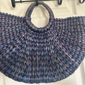 Blue Woven Women's Bag